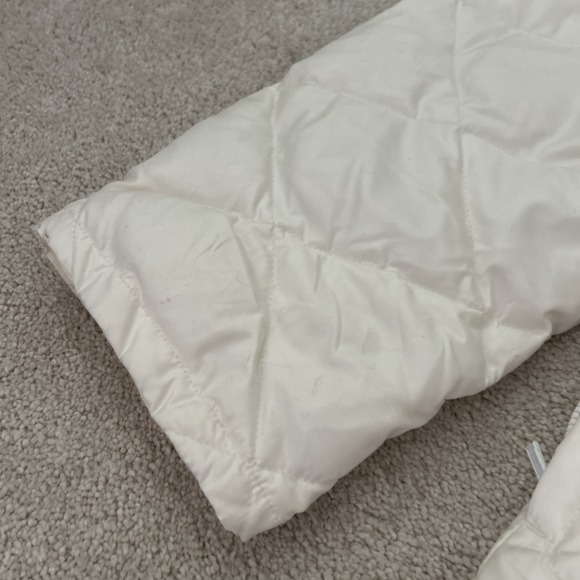 Banana Republic Woman Ivory Puffer Down Short Coat Size L - Picture 3 of 7